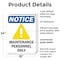 Signmission Maintenance Personnel Only, 18 in W x Rectangle, Plastic OS-2PACK-NS-P-1824-V-14107 - alternate 5